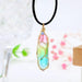 Women's Transparent Geometric Diamond Crystal Necklace MANDOTOS