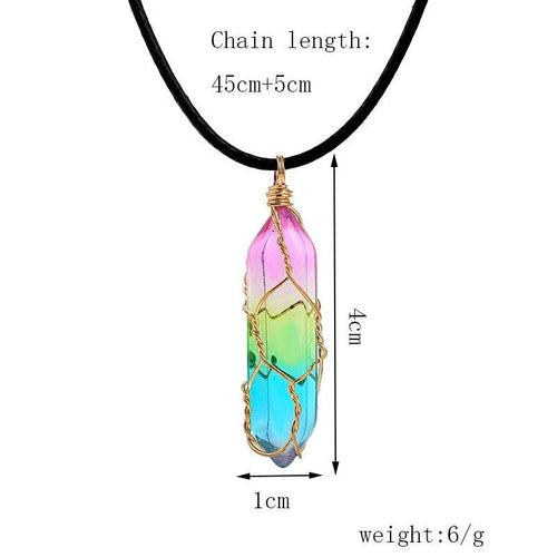 Women's transparent geometric diamond crystal necklace by MANDOTOS featuring a modern, elegant design with sparkling crystal accents.