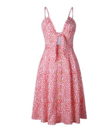 Mandotos women's sleeveless backless summer dress with straps, long close-fitting sheath style for party and evening wear.