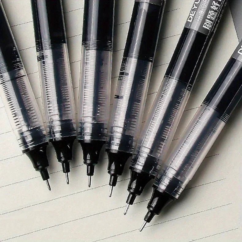 10Pcs/set High Quality Needle Type Gel Pens Straight Liquid Ballpoint Pen Kawaii Stationery School Office Supplies Writing - MANDOTOS