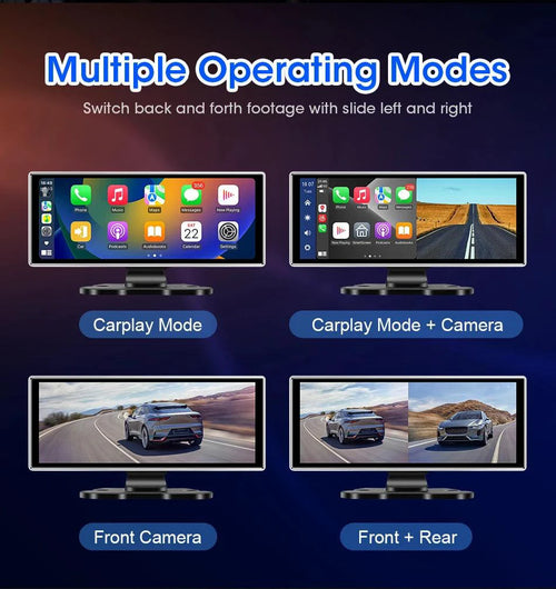 11.26 inch Car DVR 4K Dash Cam Dual Lens Wireless Carplay & Android Auto Video Recorder Monitor GPS Navigation 5G Wifi FM AUX - MANDOTOS