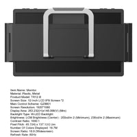 MANDOTOS 12-inch dual monitor extender for laptops, HD IPS LCD screen, compatible with MacBook and Huawei laptops.