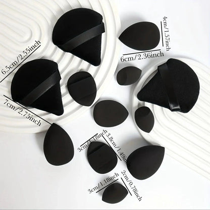 12 Piece All Purpose Makeup Sponge Set with Loose Powder Puffs Mini Air Cushion Puffs Beauty Eggs and Mini Beauty Sponges - MANDOTOS