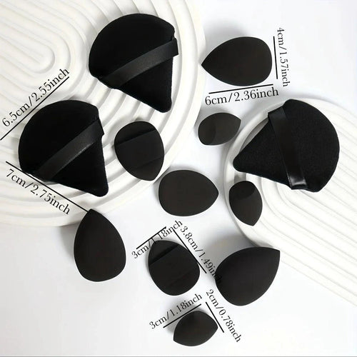 12 Piece All Purpose Makeup Sponge Set with Loose Powder Puffs Mini Air Cushion Puffs Beauty Eggs and Mini Beauty Sponges - MANDOTOS