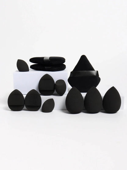 12 Piece All Purpose Makeup Sponge Set with Loose Powder Puffs Mini Air Cushion Puffs Beauty Eggs and Mini Beauty Sponges - MANDOTOS