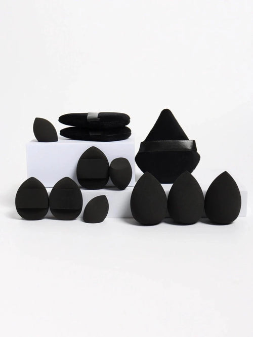 12 Piece All Purpose Makeup Sponge Set with Loose Powder Puffs Mini Air Cushion Puffs Beauty Eggs and Mini Beauty Sponges - MANDOTOS