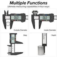 150mm 100mm Electronic Digital Caliper Carbon Fiber Dial Vernier Caliper Gauge Micrometer Measuring Tool Digital Ruler MANDOTOS