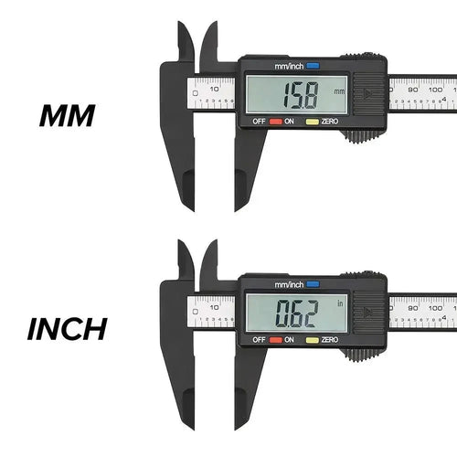 150mm 100mm Electronic Digital Caliper Carbon Fiber Dial Vernier Caliper Gauge Micrometer Measuring Tool Digital Ruler MANDOTOS