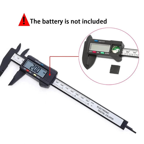 150mm 100mm Electronic Digital Caliper Carbon Fiber Dial Vernier Caliper Gauge Micrometer Measuring Tool Digital Ruler MANDOTOS
