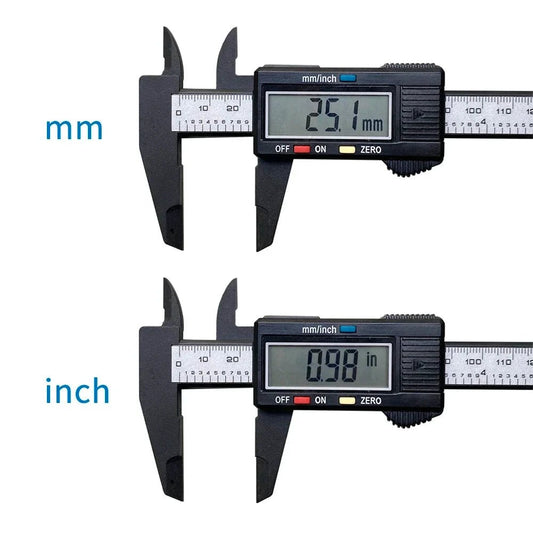 150mm 100mm Electronic Digital Caliper Carbon Fiber Dial Vernier Caliper Gauge Micrometer Measuring Tool Digital Ruler MANDOTOS