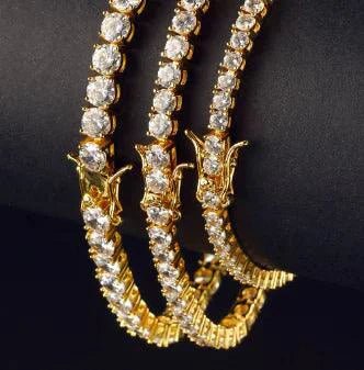 18K Gold Plated Zircon Tennis Bracelet - MANDOTOS