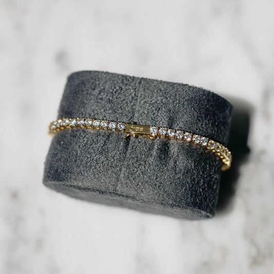 18K Gold Plated Zircon Tennis Bracelet - MANDOTOS