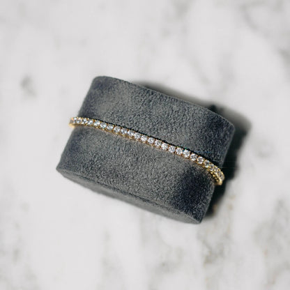 18K Gold Plated Zircon Tennis Bracelet - MANDOTOS