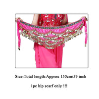 Mandotos multi-color glass silk velvet belly dance belt with crystals, waist chain, and hip scarf for elegant dance costume.