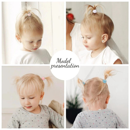 20/50pcs Kids Elastic Hair Bands Girls Sweets Scrunchie Rubber Band for Children Hair Ties Clips Headband Baby Hair Accessories - MANDOTOS