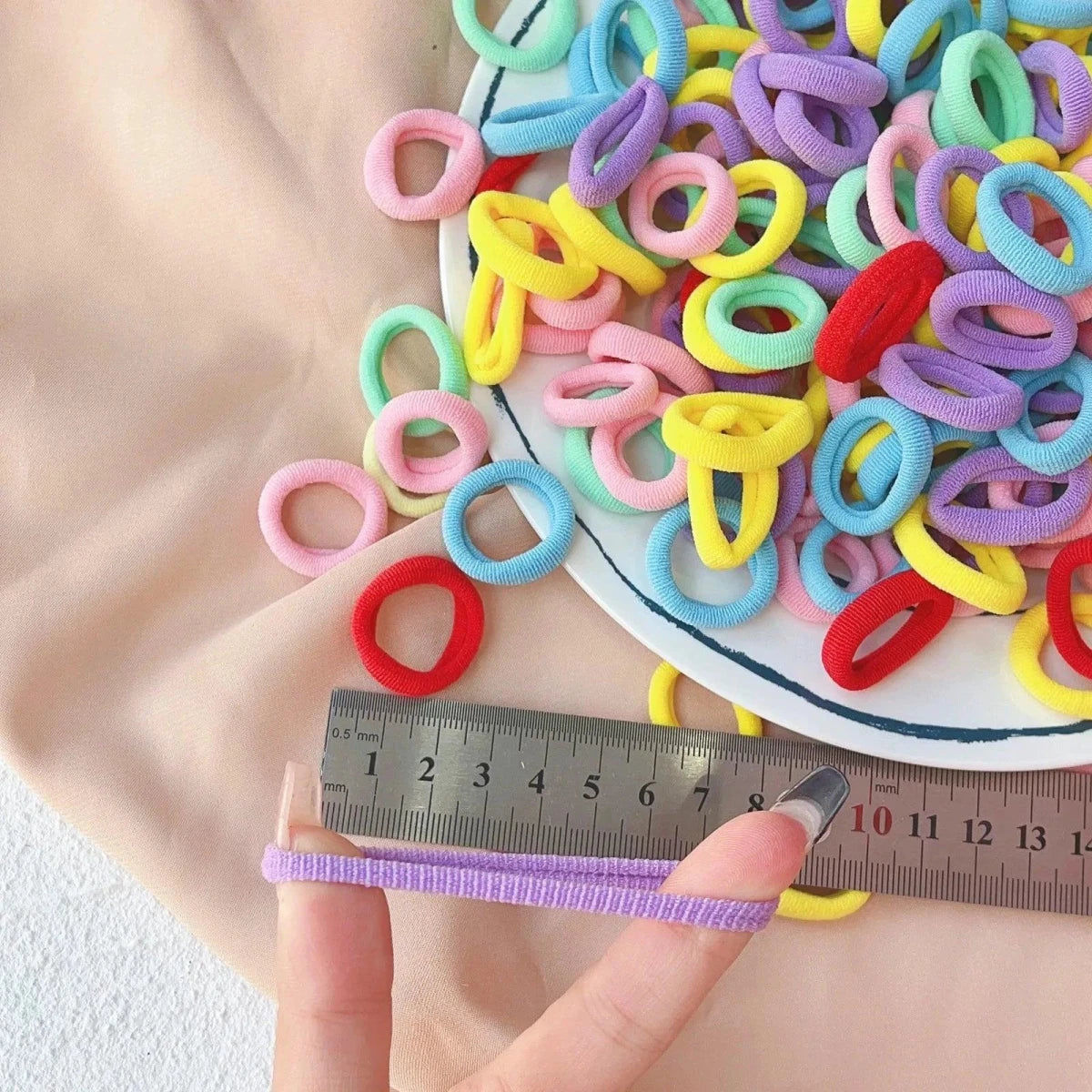20/50pcs Kids Elastic Hair Bands Girls Sweets Scrunchie Rubber Band for Children Hair Ties Clips Headband Baby Hair Accessories - MANDOTOS