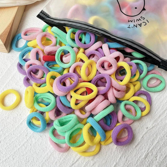 20/50pcs Kids Elastic Hair Bands Girls Sweets Scrunchie Rubber Band for Children Hair Ties Clips Headband Baby Hair Accessories - MANDOTOS
