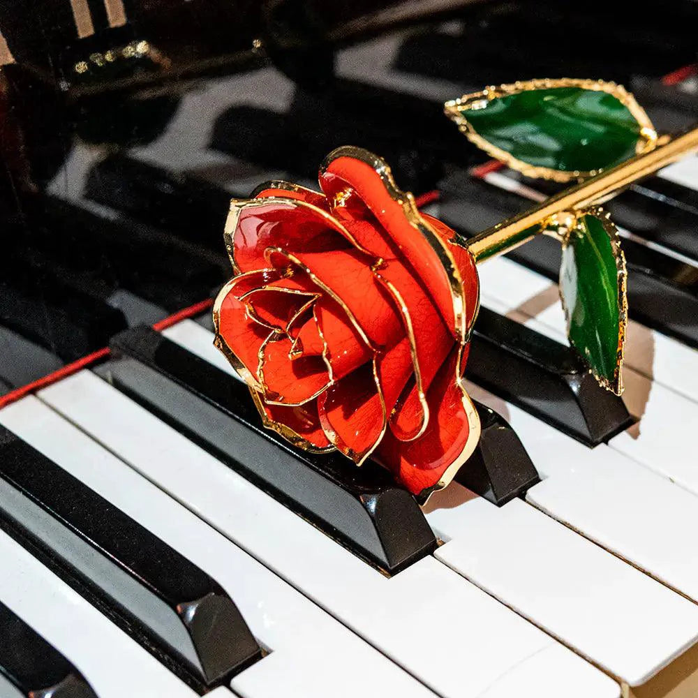 24K Gold Plated Rose Gift - MANDOTOS