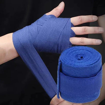 2PCS 1.5/2/3/5M Boxing Training Bandages Cotton Sports Bandages Sanda Kick Boxing Mma Hand Gloves Wraps Belt Boxing Sports Strap - MANDOTOS