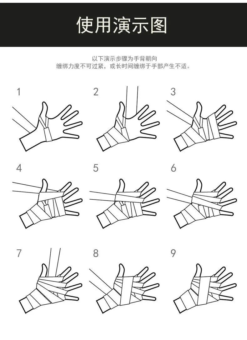 2PCS 1.5/2/3/5M Boxing Training Bandages Cotton Sports Bandages Sanda Kick Boxing Mma Hand Gloves Wraps Belt Boxing Sports Strap - MANDOTOS