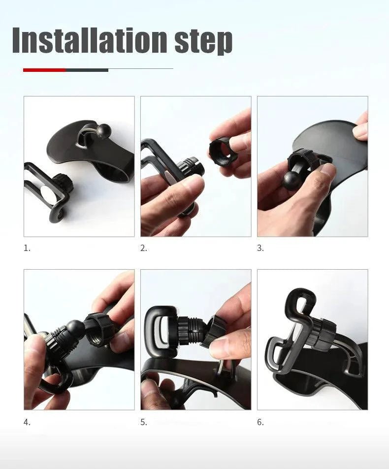 360 Rotatable Car Phone Holder Universal Cell Phone Stands Car Rack Dashboard Support for Auto Grip Mobile Phone Fixed Bracket - MANDOTOS