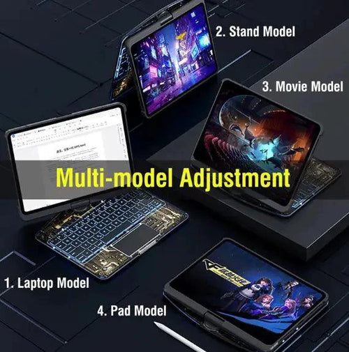 360° Swivel Keyboard Clear Case - MANDOTOS