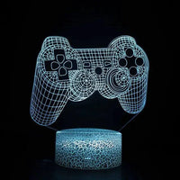 Mandotos 3D LED RGB gamer light with colorful, vibrant lighting effects, designed for gaming room decor and ambiance.