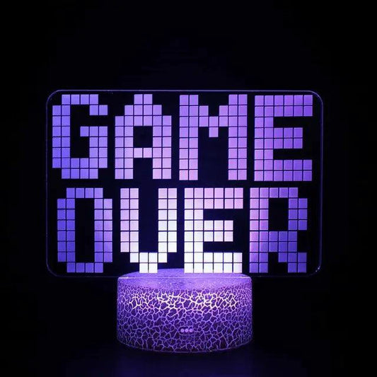 Mandotos 3D LED RGB gamer light with colorful, vibrant illumination for gaming setups and room decor.