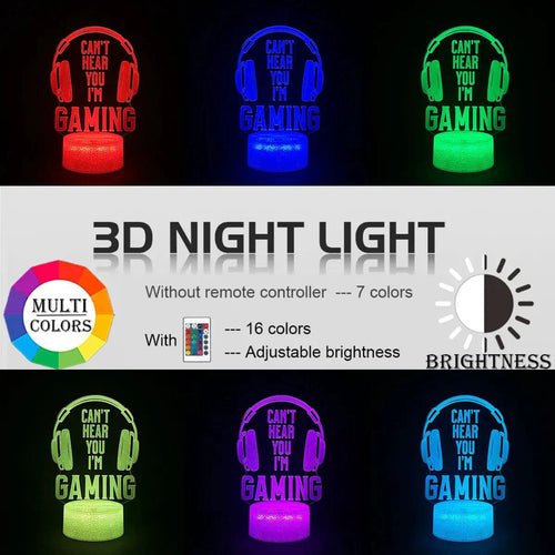 Mandotos 3D LED RGB gamer light with vibrant color display and dynamic lighting effects for gaming setups.