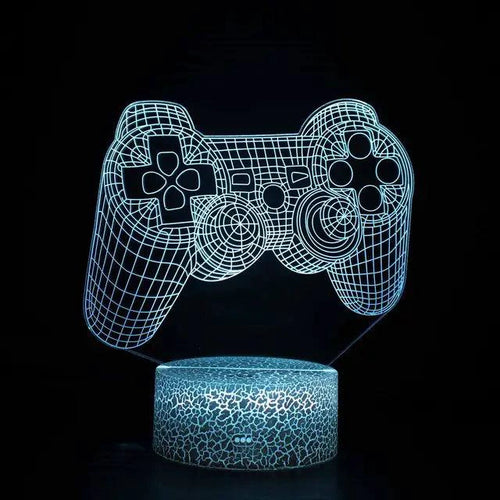 MANDOTOS 3D LED RGB gamer light displaying vibrant colorful lighting effects for gaming setup decoration
