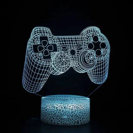 MANDOTOS 3D LED RGB gamer light displaying vibrant colorful lighting effects for gaming setup decoration
