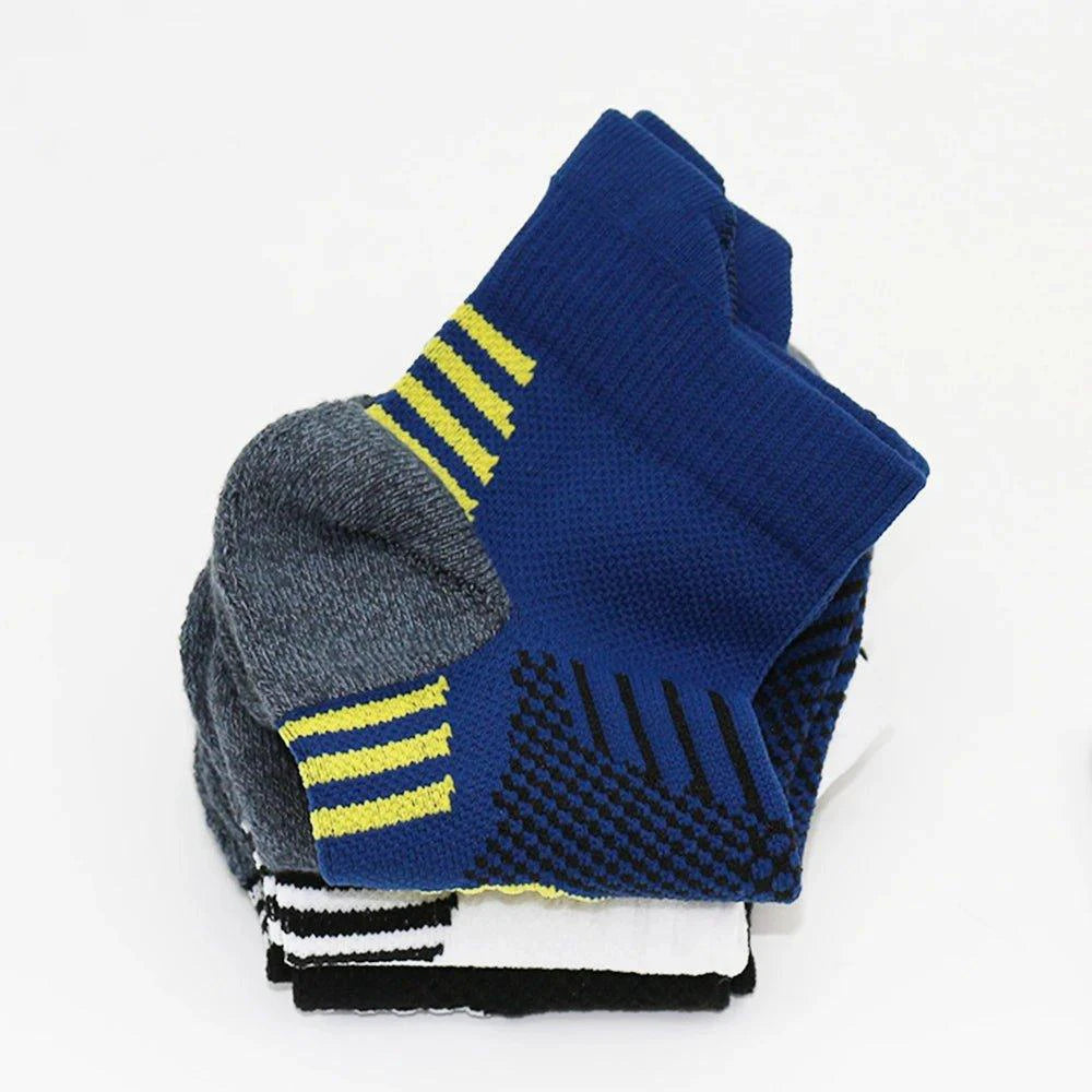 3Pair Professional Fitness Sports Socks Towel Bottom Non-Slip Running Socks Men Women Short Quick-Drying Basketball Training Sox - MANDOTOS