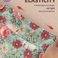 Mandotos 3-pack high-waisted women's panties with printed patterns, tummy tightening and hip lifting design for comfortable fit.