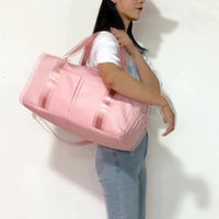 Mandotos waterproof fitness sports travel duffel bag with shoulder strap, ideal for gym, swim, and weekend trips for women and men.