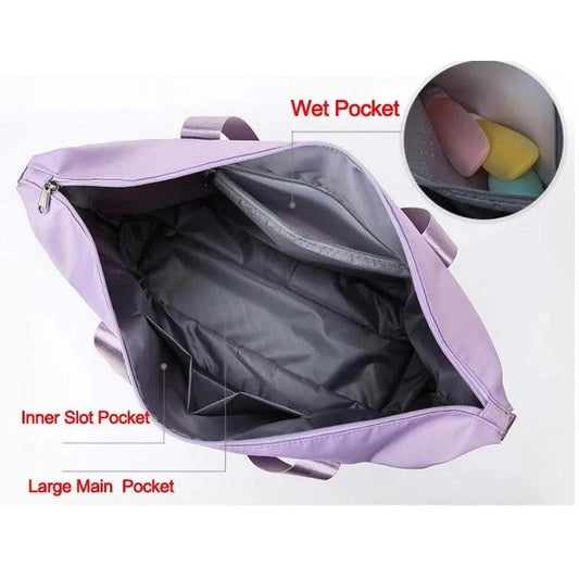 Foldable Storage Travel Bag Waterproof Large Capacity Gym Fitness Bag Weekender Overnight For Women Mandotos