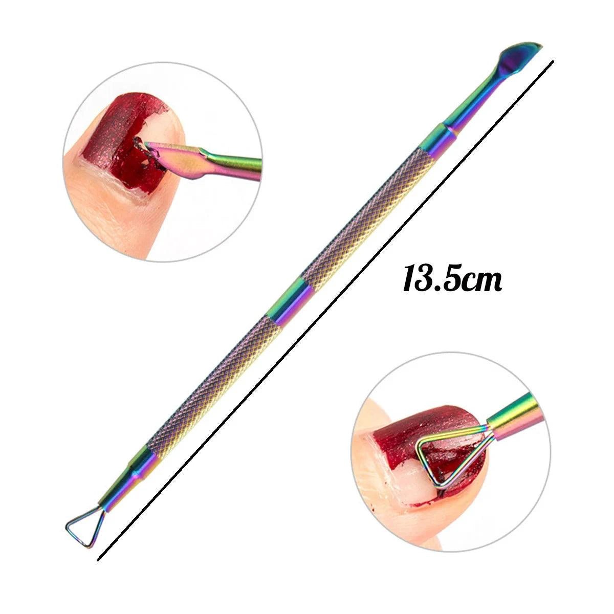 4 Pcs/Set Professional Stainless Steel Nail Cutter Scissor Nippers Muti Function Cuticle Pusher Remover Nail Care Manicure Kits - MANDOTOS