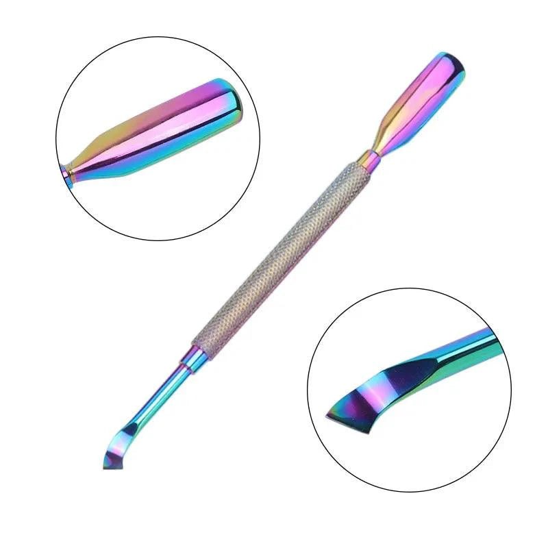 4 Pcs/Set Professional Stainless Steel Nail Cutter Scissor Nippers Muti Function Cuticle Pusher Remover Nail Care Manicure Kits - MANDOTOS
