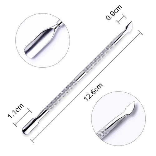 4 Pcs/Set Professional Stainless Steel Nail Cutter Scissor Nippers Muti Function Cuticle Pusher Remover Nail Care Manicure Kits - MANDOTOS