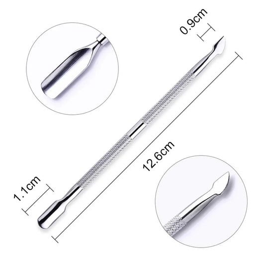4 Pcs/Set Professional Stainless Steel Nail Cutter Scissor Nippers Muti Function Cuticle Pusher Remover Nail Care Manicure Kits - MANDOTOS