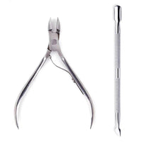4 Pcs/Set Professional Stainless Steel Nail Cutter Scissor Nippers Muti Function Cuticle Pusher Remover Nail Care Manicure Kits - MANDOTOS