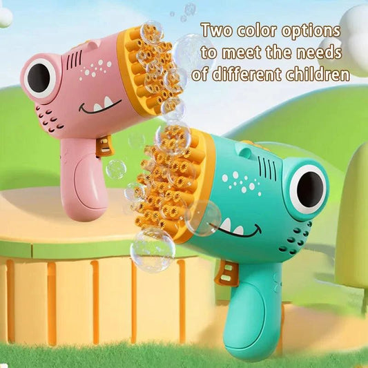 40 Hole Dinosaur Bubble Handheld Bubble Machine Electric Bubble Gun Outdoor Wedding Party Toy - MANDOTOS