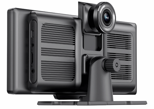 Mandotos 4K 10.26-inch mirror dash cam with Carplay and Android Auto, showing the sleek display mounted in a vehicle interior.