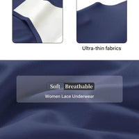 Mandotos 5-pack high waist ice silk triangle panties for women, breathable, scarless design, comfortable summer underwear.