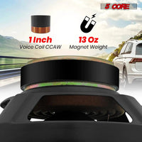 Pair of Mandotos 8-inch 500W peak car subwoofer speakers with 4-ohm impedance, designed for deep bass sound in vehicles.