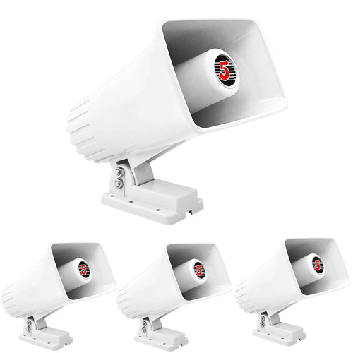 Mandotos 5Core Universal PA horn speaker 50W 6x4, black outdoor loudspeaker for public address systems.