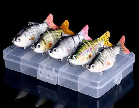 Set of five MANDOTOS Pro Angler Lure Kit with colorful fishing lures for freshwater and saltwater fishing activities.