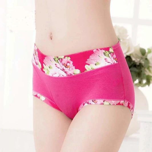 5Pcs Print Panties Women's Underwear Cute Cotton Panties Plus Size Briefs Girl Ladies Lingeries Panty Sexy Underpants For Women - MANDOTOS
