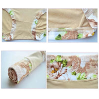Set of 5 printed cotton women's underwear briefs, plus size, with cute designs, comfortable fit, and sexy underpants for women.