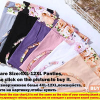 Set of five colorful printed cotton women's panties, plus size briefs with cute designs, comfortable lingerie by MANDOTOS.