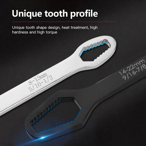 8-22mm Universal Torx Wrench Self-tightening Adjustable Glasses Wrench Board Double-head Torx Spanner Hand Tools for Factory - MANDOTOS